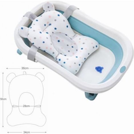 Tapis de bain pliable - - Blanc - Sécurisé - Lavable - Rectangulaire (1/5)