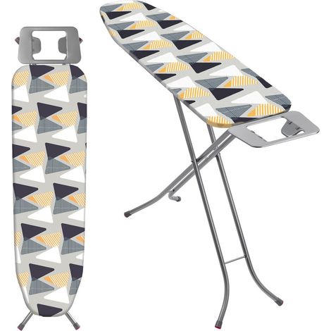 KADAX Klappbares Bügelbrett, 114x34cm Dampfbügelbrett mit Metallnetz