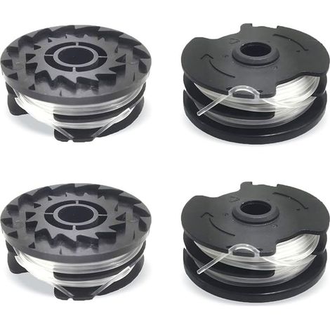 4pcs bobines de fil de rechange pour LIDL Parkside, fil de nylon de rechange pour coupe-bordures LIDL Parkside, coupe-bordures PRTA 20-Li A1,B2,C3,PRT 550 A1,A3,PRT 300 A1-2 x 4 m 1,6 mm (1/5)