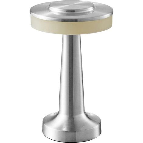 Space Silver 12,5 x 12,5 x 20,5 cm kabellose LED-Schreibtischlampe, 1 Stück, 2 W, 3-Ton, kabellose tragbare Lampe mit Berührungssensor (1/5)