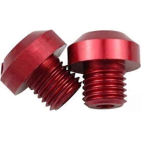 Lot de 2 à 4 vis M10x1,25 pour rétroviseurs (2 pièces, rouge) (1/5)