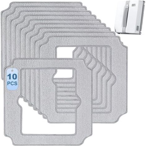 10 paños de limpieza，aptos para robots limpiacristales ECOVACS compatibles con WINBOT W2 PRO / W2 PRO Omni / W2 Omni / W2 / W1 Pro / W1 (1/5)