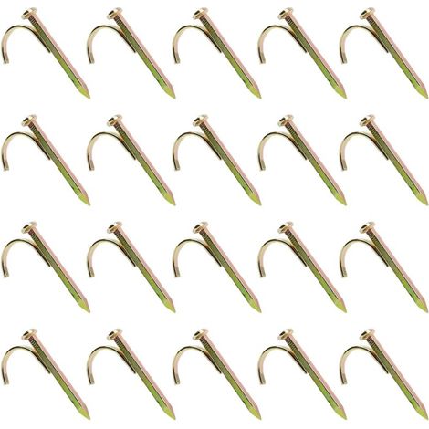40 Pièces Clous De Fixation De Conduite D'eau Épingle à Nourrice,Collier De Serrage Clou De Fixation De Conduite D'eau,Crochet Fixe De Conduite D'eau,Brûleurs Mauvaises Herbes,Fixation C (1/5)