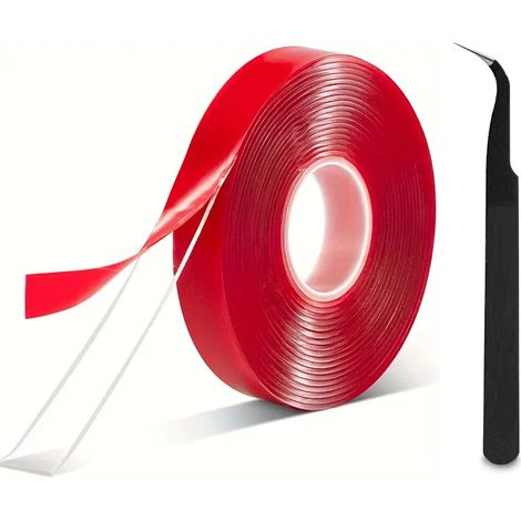 Cinta adhesiva doble cara fuerte 25 m 1 mm Transparente (1/5)