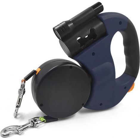 Laisse Double Rétractable Pour 2 Chiens (1/2)