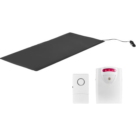 Mophorn Sensormatte, 355,6x762 mm Alarmtrittmatte, kabelloses Bettsensorpad mit Pager, Sicherheitsalarm und Sturzschutz für Zuhause, Krankenhaus und Rehabilitationszentrum
