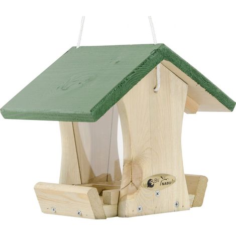 CJ Wildlife Futterhaus Reno natur/grün LxBxH 27,5x20x23 cm Vogelhaus