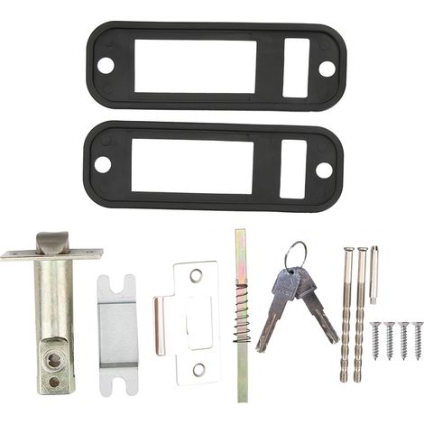 Batterieloses, mechanisches Zweiwege-Zahlenschloss mit Schlüsseln, Zinkoberfläche, für Holz-/Terrassen-/Hoftüren, 30–60 mm dick (1/5)