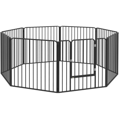 80cm Heavy Duty Dog Playpen-8 Panel Pet Enclosure for Indoor and Outdoor Use,Ideal for Small to Medium Dogs (1/5)
