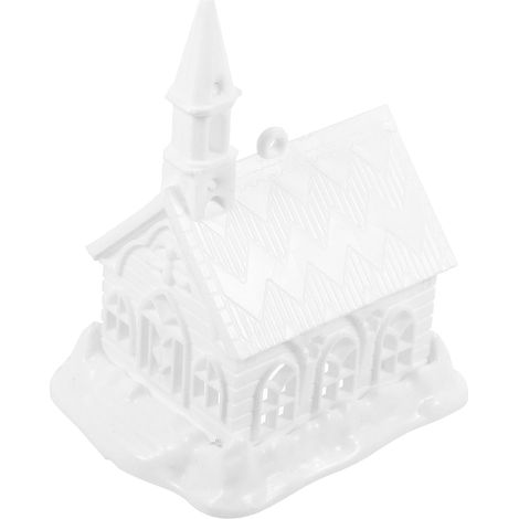 Maison De Noël Miniature Enneigée Décor De Table Maquette De Maison De Noël Petite Décoration Miniature De Scène (1/5)