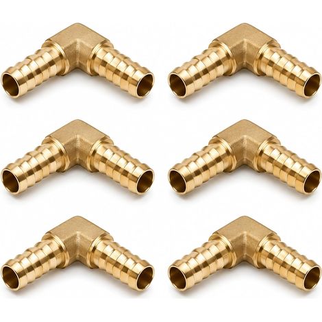 6 Pièces Raccord Tuyau 10mm en Laiton pour Tuyaux de Eau Air et Huile (1/5)