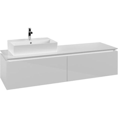 VB WTUS Legato B672 1600x380x500mm 2 sections WT li Blanc brillant
