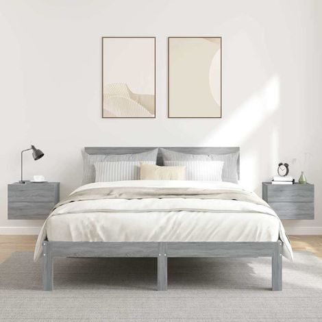 vidaXL Comodini Grigio Sonoma 2 pz 40x30x30 cm in Legno