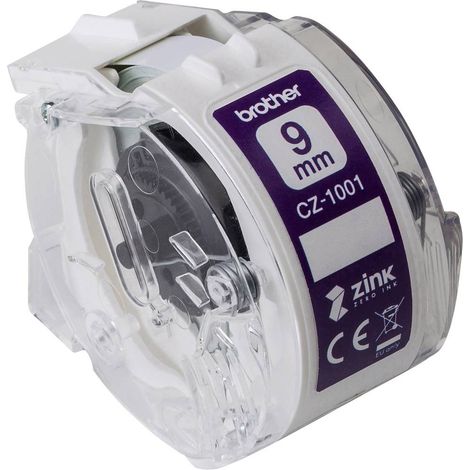 Brother CZ1001 Rotolo di etichette 9 mm x 5 m Carta Bianco 1 pz. A tenuta permanente Rotolo etichette colorate (1/5)