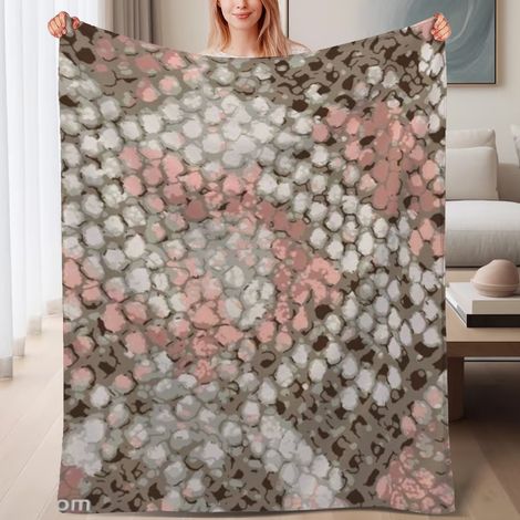 Couverture de lit en polaire, jeté doux et chaud de printemps, légère et luxueuse en microfibre de polyester, décoration intérieure cosy et élégante, ajout parfait à la décoration intérieure, cadeau p (1/4)