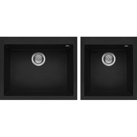 Lavello Elleci da incasso Quadra 210 Granitek Nero LGQ21040 (1/2)