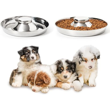 Stainless steel puppy bowl, dog food and water bowl (1/4)