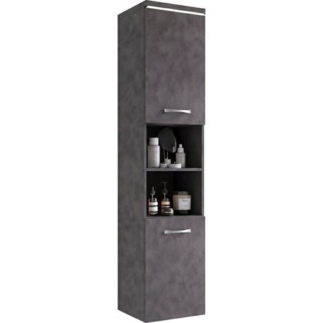 Badplaats Colonna Bagno Paso 35 x 35 x 160 cm – Grigio Scuro – Colonna Sospesa