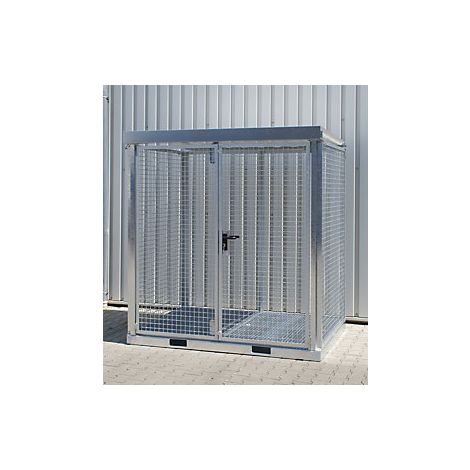 Bauer Gasflaschen-Container GFC-E/G M2 mit Gitterrostboden für 45x Gasflaschen Ø 230 mm (1/2)