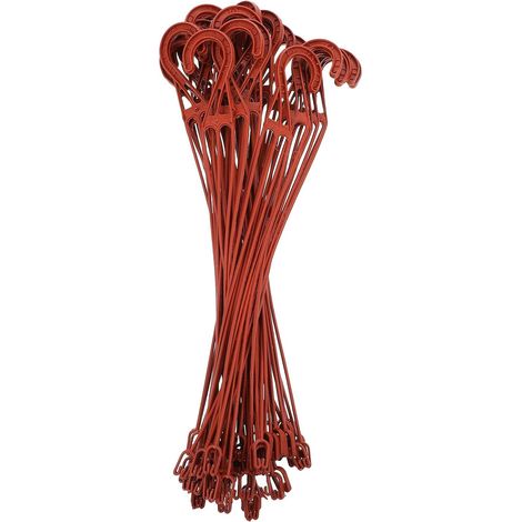 Crochets Suspendre en Plastique Rouge 25 Pcs pour Pots de Fleurs Suspendus, Jardinières de Balcon et Paniers de Jardin – Accessoires Légers et Solide Suspendre Extérieure (1/5)