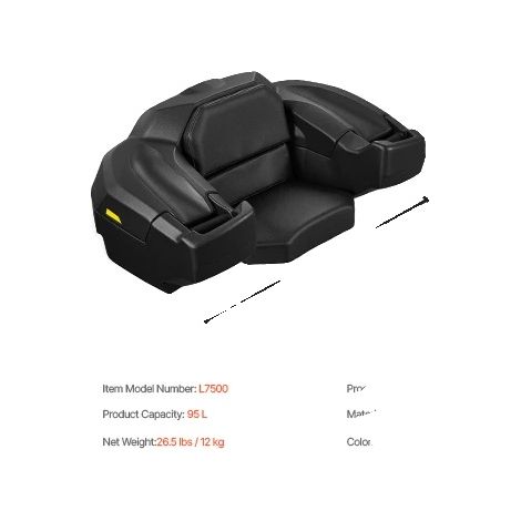 ATV Hintere Aufbewahrungsbox, Wasserdicht, Bequeme Sitzgelegenheit, L7500 (1/2)