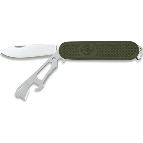 Martínez Coltello multiuso Albainox 2 usi con Mango Abs e lama in acciaio inossidabile da 7,7 cm. Include apribottiglie, chiavi a vite, lama da sega, con fodero in nylon 11016