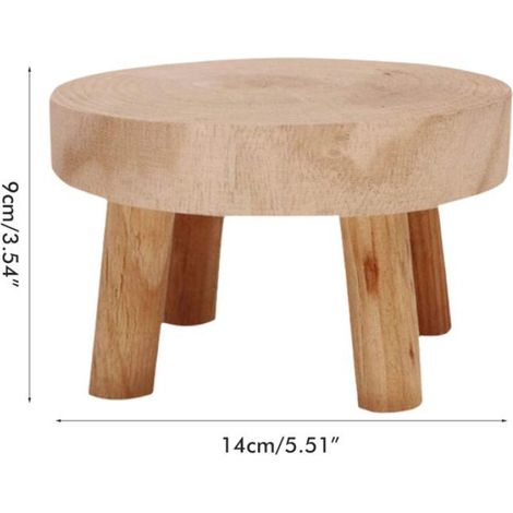 1 Support pour plantes, Bois, 4 points de stabilité, Protection sol, 14x9cm, Intérieur et Jardin (1/3)