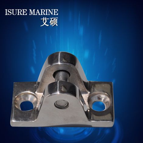 Large, mountain-shaped stainless steel base for ship and boat accessories