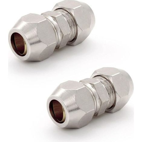 Raccord olive 8mm pour compresseur – Lot de 4 – Cuivre nickelé – Pression jusqu'à 3 Mpa – Résistant à l'huile et à la corrosion (1/5)