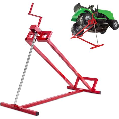 COSTWAY Hebevorrichtung Hebebuehne Reinigungshilfe fuer Rasentraktor Rasentraktorheber Aufsitzmaeher Heber 400KG stufenlos verstellbar (1/5)