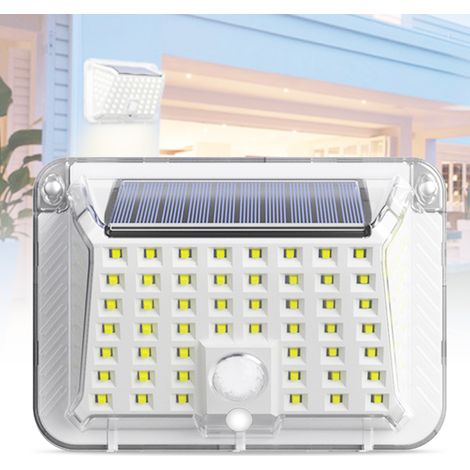 Lampes solaires d'extérieur sans fil à LED avec détecteur de mouvement, 3 modes d'éclairage, angle de vision de 120°, étanchéité IP65 (1/5)