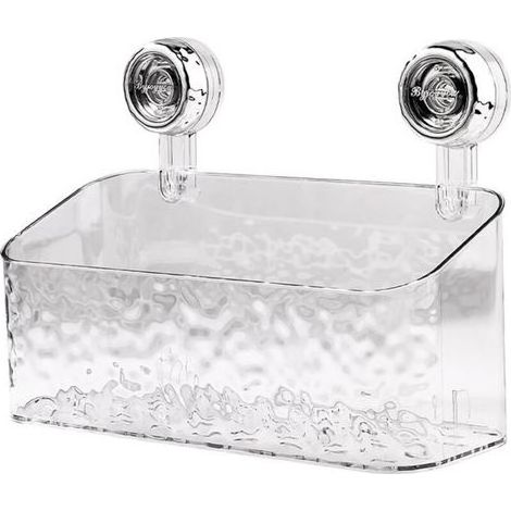 Salle De Bains Etagere Ventouse，Étagère Avec Motif Glacier，Boîte De Rangement Mural Pour Toilettes，Peut être Renforcé Par Rotation，Rangement Des Serviettes Et Autres Articles Divers（L-blanc） (1/5)