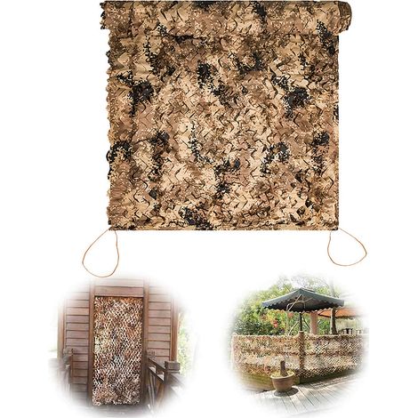 Filet De Camouflage Chasse En Plein Air Filet De Camouflage Camping Abri Soleil Couverture De Voiture Filet,5x5m (1/5)