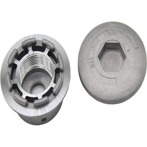 Tête de coupe en aluminium, tête de coupe à double fil, tête de coupe à fil nylon en bobine pour débroussailleuses et tondeuses à gazon thermiques (1/4)