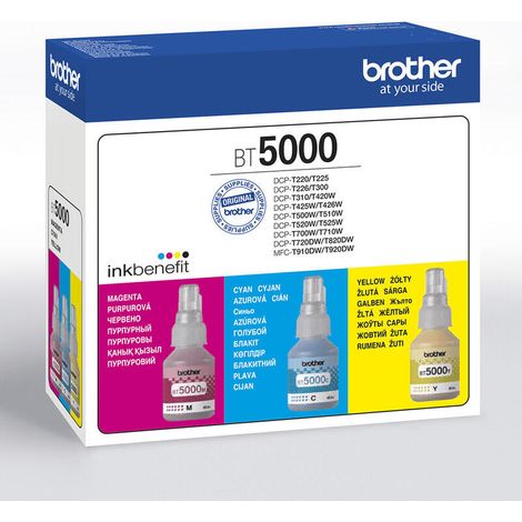 Kit de tinta Brother BT5000CLVAL C/M/Y (1/4)