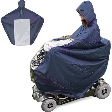 Regencape für Elektrofahrzeuge: 165 x 110 x 175 cm, Regenschutz für Rollstühle, Elektromobile, universeller wasserdichter Regencape