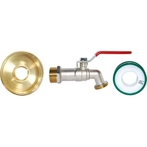 Kit adattatore serbatoio mesh da 1000 litri con rubinetto 15x21 1/4 di giro BOUTTÉ (1/4)