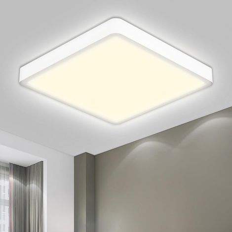 LED-Deckenleuchte, IP44, quadratisch, flach, für Badezimmer, 36 W, 4000 K, 3400 lm, modernes Design, für Wohnzimmer, Schlafzimmer, Küchen, Balkone, Keller, Büros, 400 × 25 mm (1/3)