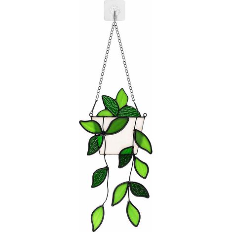 Attrape-Soleil Plante Verre Coloré Suspendu Artificielle en Acrylique Catch (1/5)