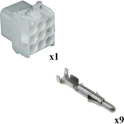 Kit Connettore Mate n lok Femmina con terminale maschio 3x3 Vie