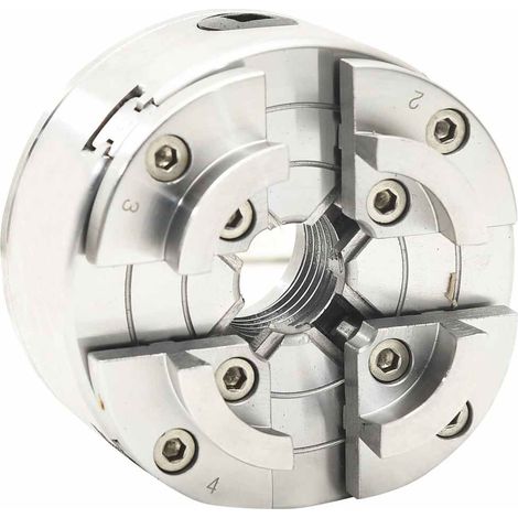 Mandrin à bois à 4 mâchoires connexion M33 argenté 96 mm