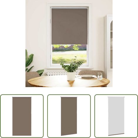vidaXL Lichtschutz - Verdunkelungsrollo Kaffeebraun 70x130cm Stoffbreite 65,7 cm (1/5)