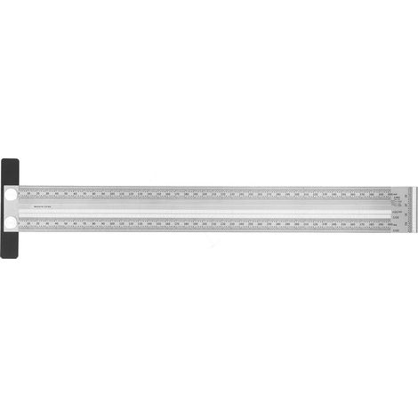 Règle T de traçage 400mm pour menuiserie, outil de mesure précis de marquage et positionnement, règle en T professionnelle pour bois, décoration et conception, traçoir de précision (1/5)