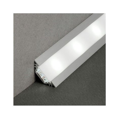 Profilé d'angle 45° 2000mm aluminium anodisé – Profilé pour tube led – SKU 9803 – Miidex Lighting