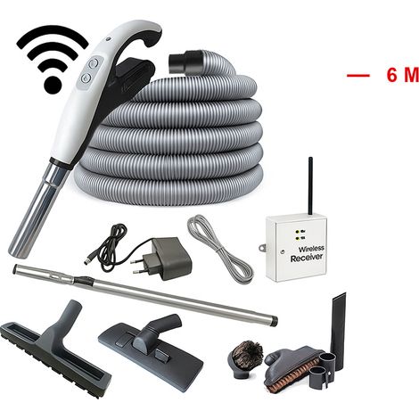 Kit 8 accessoires + 1 flexible universel on/off type ALDES avec poignée amovible - longueur au choix (de 6 à 15m) - 6m