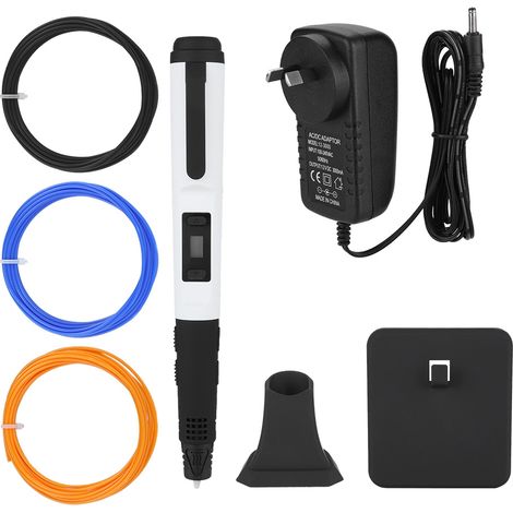 Kit de stylo 3D avec filament ABS/PLA blanc, outil de modélisation pour imprimante, prise AU 110-240V (1/5)