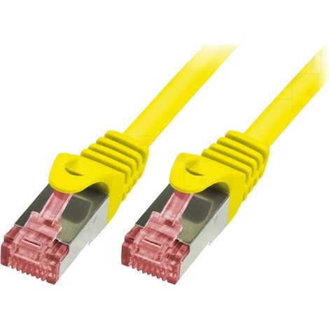Cable reseau jaune 7.50m SFTP blinde RJ45 cat6