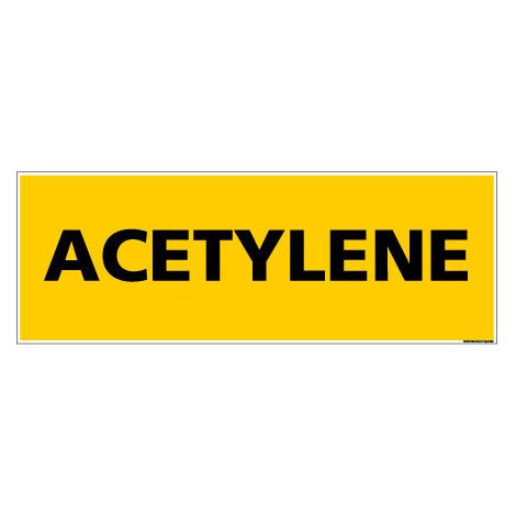 Panneau de Signalisation danger ACETYLENE (C0082) - Adhésif - 350 x 125 mm