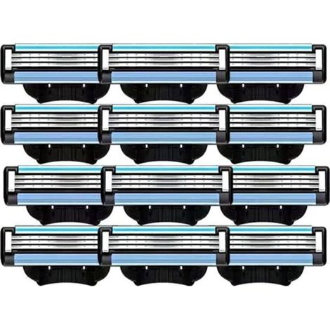 de Lames de Rasoir 20PièCes, Recharges de Lames Mach 3Manuelles pour Recharges de Lames de Rasoir pour Hommes Gillette Mach 3 (1/4)