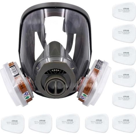 Respirateur de sécurité(Respirateur + Cartouche + Housse + 10pcs Filtre Coton (15 en 1))-LAT (1/4)